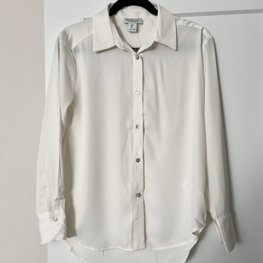NWT Rachel Zoe White Button Down